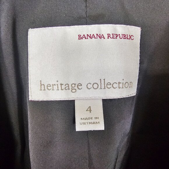 Banana Republic Heritage Collection Wool Blazer Jacket 4 Olive Cropped Old Money - Picture 6 of 10